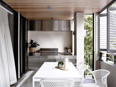 Konyha az erkélyen - konyha / étkező ötlet, modern stílusban