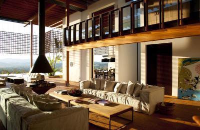 Teraszra nyíló nappali - nappali ötlet, modern stílusban