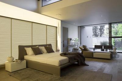 Hálószoba és nappali - nappali ötlet, modern stílusban