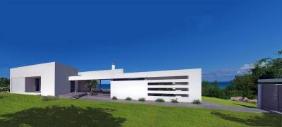 Látványos, modern lakóház - homlokzat ötlet, modern stílusban