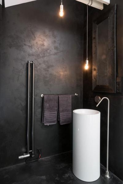 Fehér design mosdó - fürdő / WC ötlet, modern stílusban