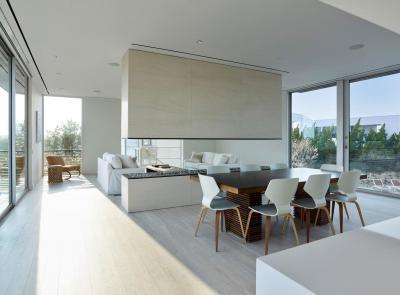 Nappali étkezőasztallal - nappali ötlet, modern stílusban