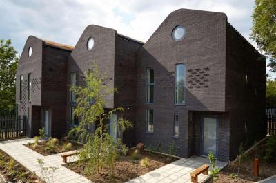 Nyers tégla homlokzat - homlokzat ötlet, modern stílusban