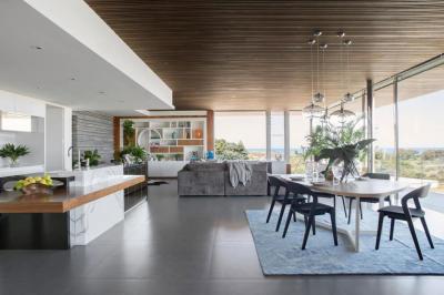 Egyterű nappali konyha étkező - nappali ötlet, modern stílusban