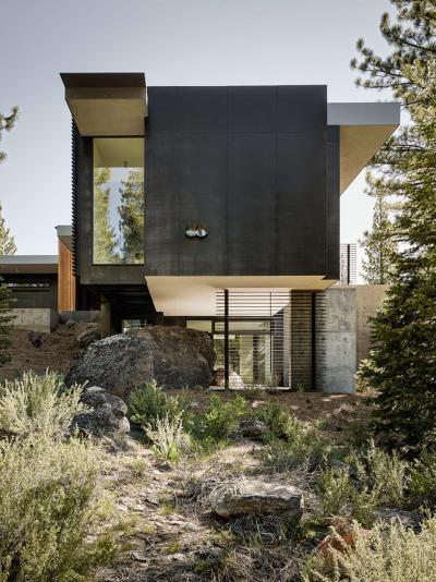 Szürke homlokzat - homlokzat ötlet, modern stílusban