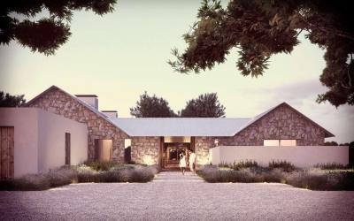 Terméskővel rakott homlokzat - homlokzat ötlet, modern stílusban