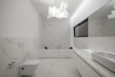 Márvány a fürdőszobában - fürdő / WC ötlet, modern stílusban