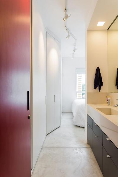 Fehér és barna a fürdőben - fürdő / WC ötlet, modern stílusban