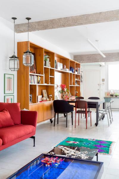 Eklektikus retró berendezés - nappali ötlet