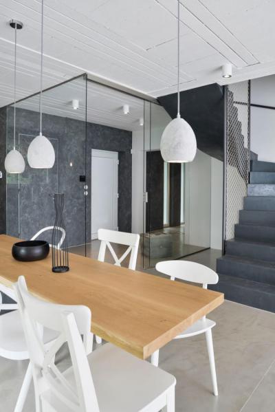 Üvegfalú előszoba - belső továbbiak ötlet, modern stílusban