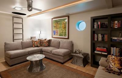 Kicsi nappali sarokkanapéval - nappali ötlet, modern stílusban