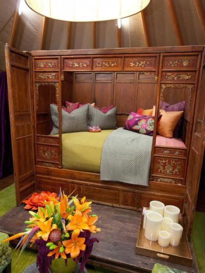 Keleti hálófülke - háló ötlet, egzotikus stílusban