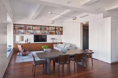 Nappali étkezőasztallal - nappali ötlet, modern stílusban