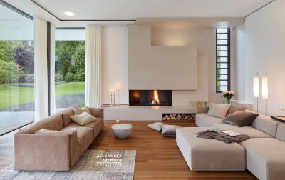 Nappali sok világos színnel - nappali ötlet, modern stílusban