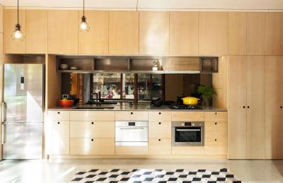 Natúr konyhabútor sok tárolóval - konyha / étkező ötlet, modern stílusban