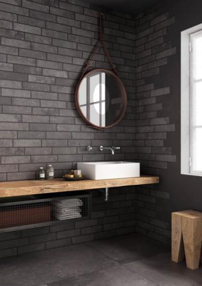 Story Dark Brick - fürdő / WC ötlet, modern stílusban