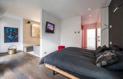 Nyitott hálószoba - háló ötlet, modern stílusban