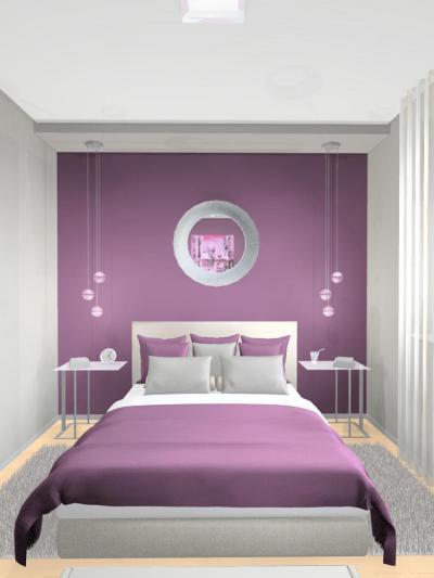 Szürke és lila szín a hálóban - háló ötlet, modern stílusban