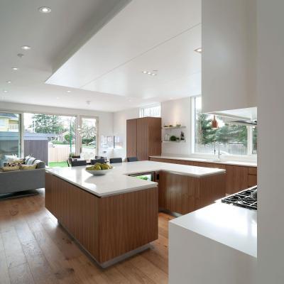 U alakú konyhasziget - konyha / étkező ötlet, modern stílusban