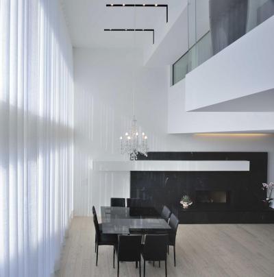 Monokróm színvilág - nappali ötlet, modern stílusban