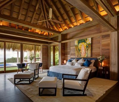 Elegáns hálószoba a trópusokon - háló ötlet, egzotikus stílusban