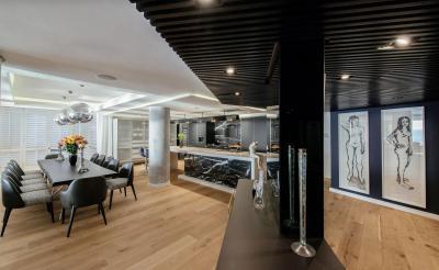 Különleges álmennyezet az étkezőben - konyha / étkező ötlet, modern stílusban