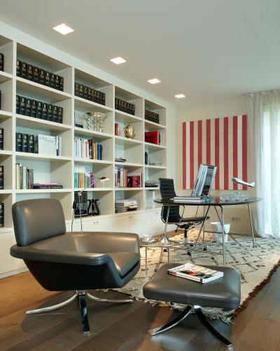 Dolgozósarok a nappaliban - nappali ötlet, modern stílusban