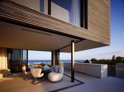 Terasszal egybeérő nappali - nappali ötlet, modern stílusban