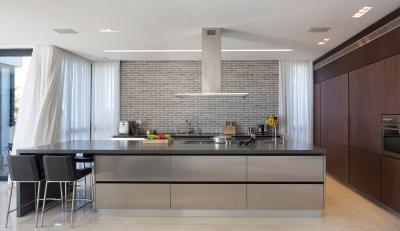 Visszafogott színek a konyhában - konyha / étkező ötlet, modern stílusban