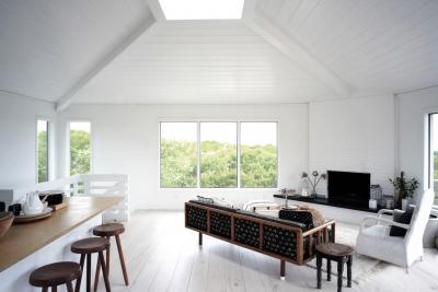 Fehér belső tér - nappali ötlet, modern stílusban