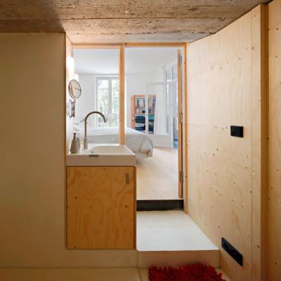 Faburkolat a fürdőben - fürdő / WC ötlet, modern stílusban