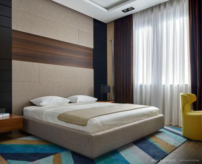 Textillel burkolt fal a hálóban - háló ötlet, modern stílusban