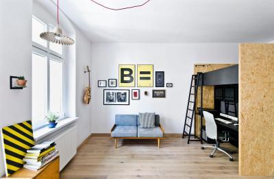 Kamasz szoba emeletes ággyal - gyerekszoba ötlet, modern stílusban