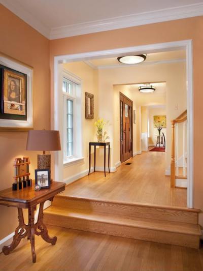 Lépcsős - előszoba ötlet, klasszikus stílusban