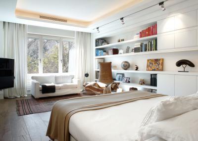 Benapozott hálószoba - háló ötlet, modern stílusban