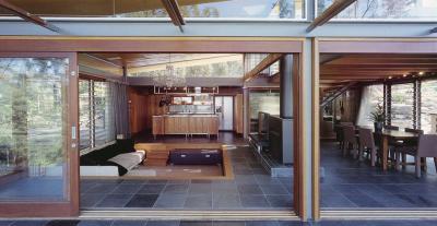 Teraszról a nappaliba - nappali ötlet, modern stílusban