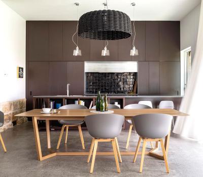 Stílusos konyha betonpadlóval - konyha / étkező ötlet, modern stílusban