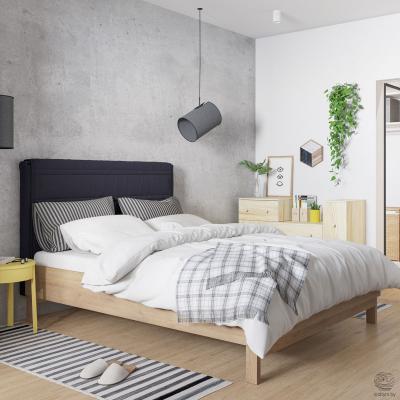 Hálószoba betonfallal - háló ötlet, modern stílusban