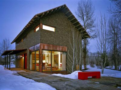 Nyers tégla homlokzat - homlokzat ötlet, modern stílusban