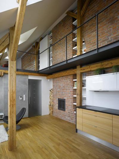 Galériázott tetőtérben - tetőtér ötlet, modern stílusban