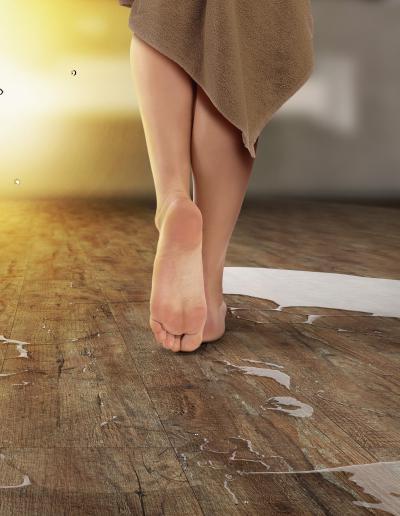 Fa mintázatú melegburkolat - belső továbbiak ötlet, modern stílusban