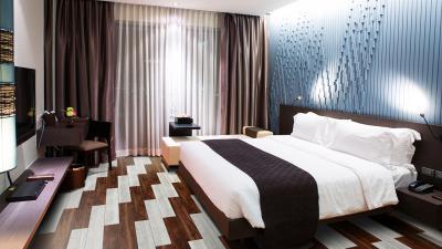 Vinyl padló a hálószobában - háló ötlet, modern stílusban