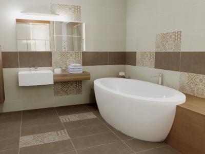 Változatos csempék - fürdő / WC ötlet, modern stílusban