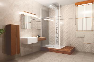 Hidegburkolatok világos színekben - fürdő / WC ötlet, modern stílusban