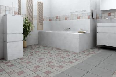 Pasztell szín csempék a fürdőben - fürdő / WC ötlet, modern stílusban