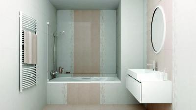Fürdő elegáns hidegburkolattal - fürdő / WC ötlet, modern stílusban