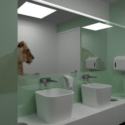 Modern fürdőszoba - fürdő / WC ötlet, minimál stílusban