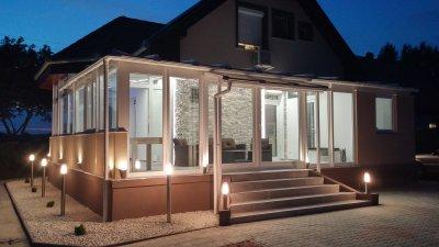 Télikert, terasz beépítés Vál - erkély / terasz ötlet, modern stílusban