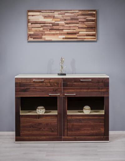 Tömörfa komód - nappali ötlet, modern stílusban