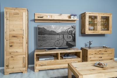 Tömörfa bútorok a nappaliban - nappali ötlet, modern stílusban